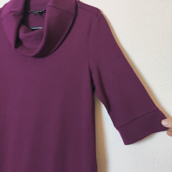 Isabella Oliver Maternity Tunic Dress Turtleneck Aubergine Purple Small A-line - Picture 4 of 15